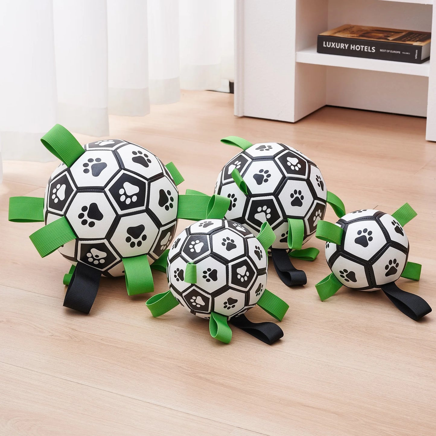 Dog Toys Soccer Ball with Straps Interactive Dog Toy for Tug of War Puppy Pet Toys for Large Dogs Chihuahua Dog Accessories